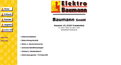 Desktop Screenshot of elektro-baumann.de