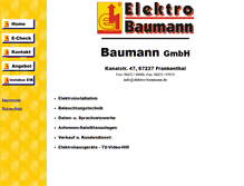 Tablet Screenshot of elektro-baumann.de